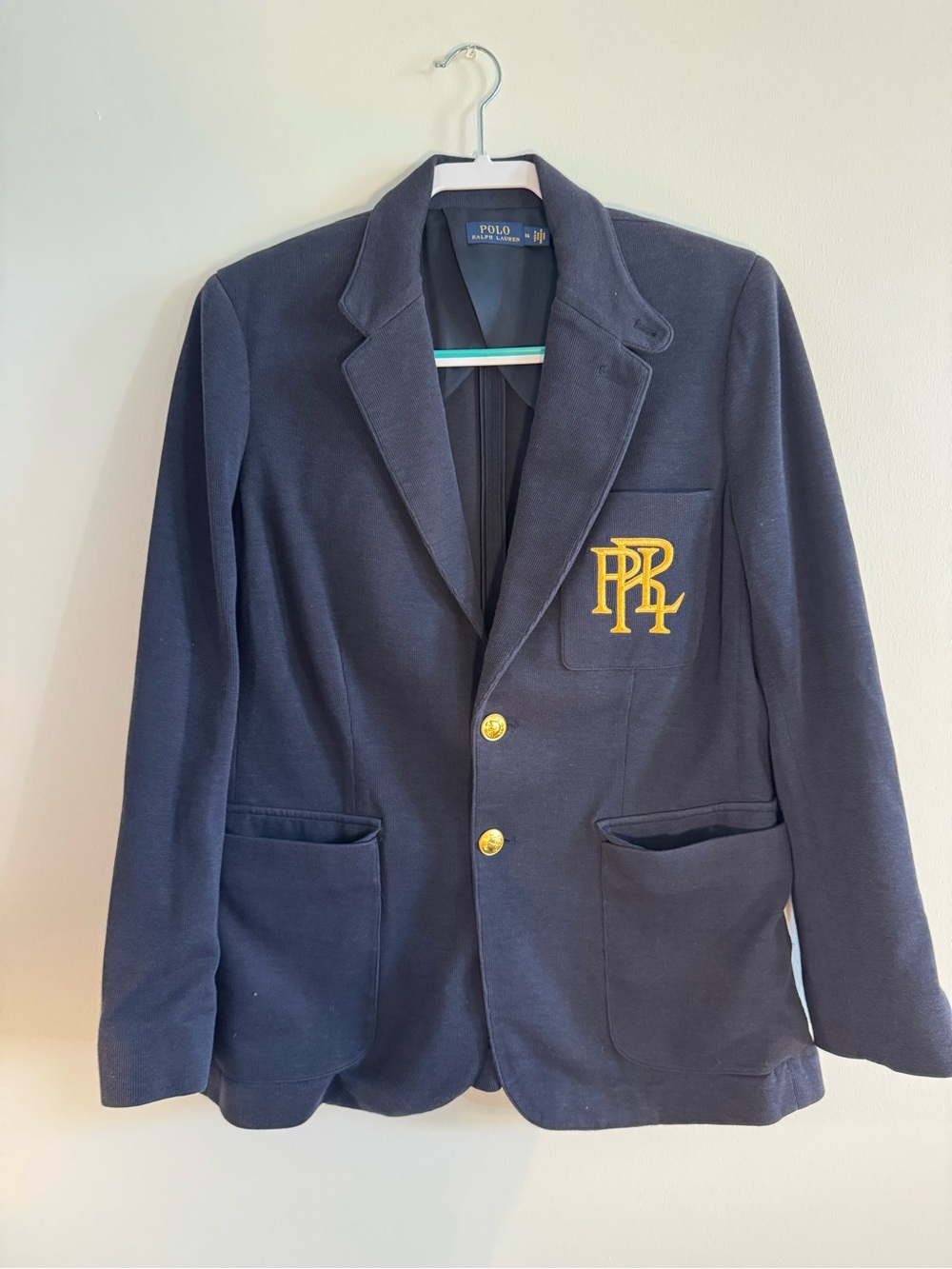 Ralph Lauren Navy Blazer with Gold Crest & Buttons